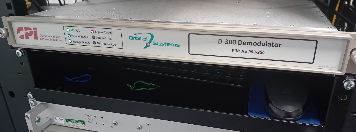 Image of the new demodulator in our rack